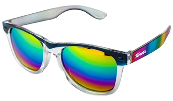 rainbow mirrored sunglasses
