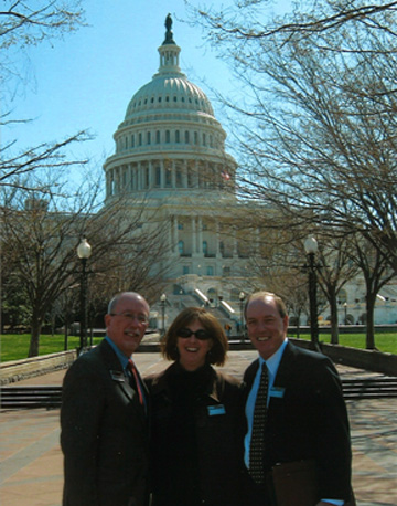 Sherri Lennarson represents PPAI in Washington, DC during the Legislative Education and Action Day, along with Eric Ekstrand, MAS+ and Dale Limes, MAS, both of Geiger.