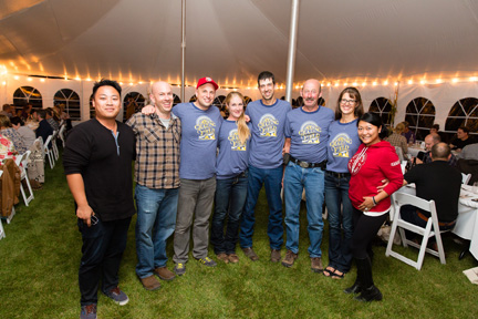 Pictured from left are Alex Wong, Redwood Classics; Danny Braunstein, Talbot Marketing; Jason Brandes, Dairy Farmers of Manitoba; The Dueck Family (event hosts); and Kathy Cheng, Redwood Classics.
