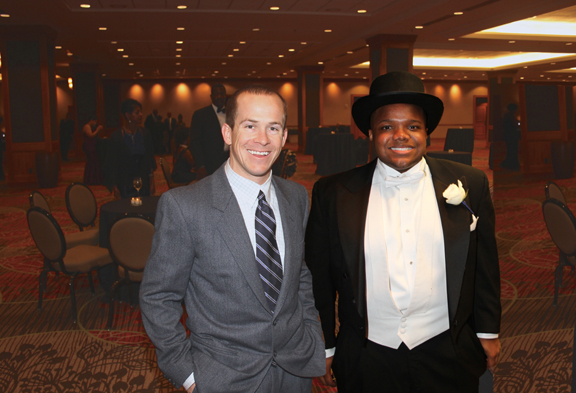 Kaspari and 18-year-old Jones at Beautillion, an event honoring young African-American men who have achieved excellence in high school.