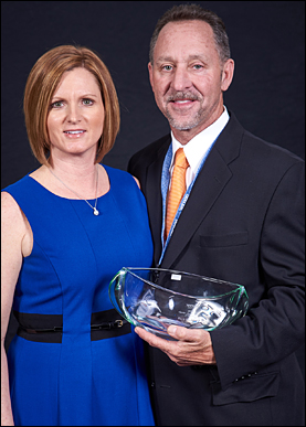 Rick Buckley, The Vernon Company's Supplier Account Manager of the Year. with Vicki Palm, director of marketing for The Vernon Company.