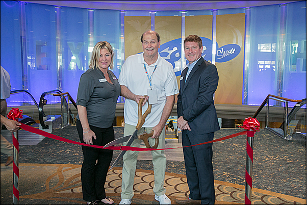 (From left) Lori Bolton-Herman, SAAC president; Rhett Todd, SAAC Show Committee chair; and Jacob Dobsch, SAAC vice-president, cut the ribbon to open the 2016 SAAC Show.