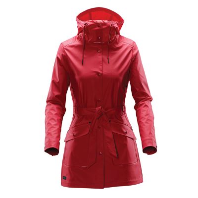 raspberry pink women's trench-style raincoat