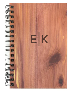 Woodchuck USA - cedar cover spiral-bound journal with logo