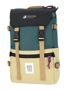 PCNA - Topo Designs Rover Pack Classic 15-inch Laptop Backpack - green & tan